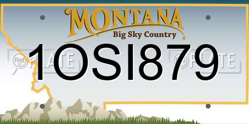 1OSI879 Montana License Plate