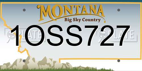 1OSS727 Montana License Plate