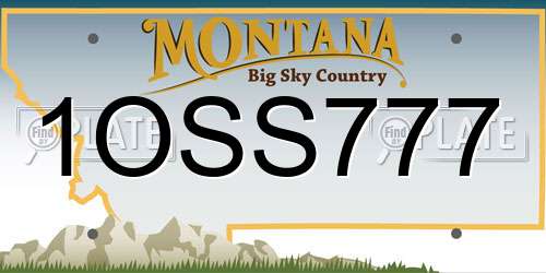 1OSS777 Montana License Plate