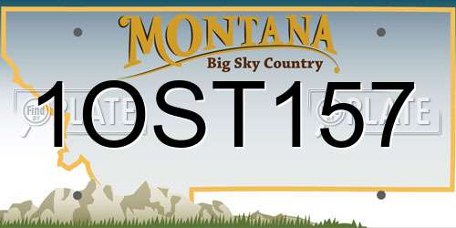 1OST157 Montana License Plate