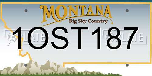 1OST187 Montana License Plate