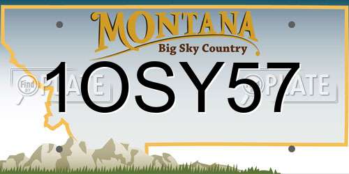 1OSY57 Montana License Plate