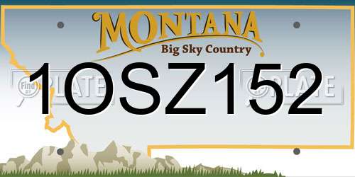 1OSZ152 Montana License Plate