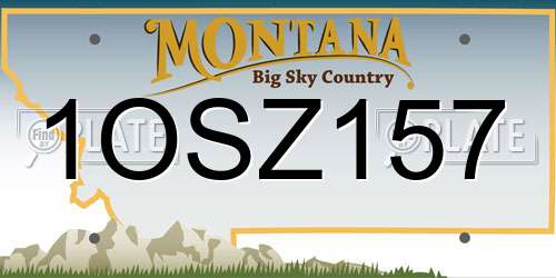 1OSZ157 Montana License Plate