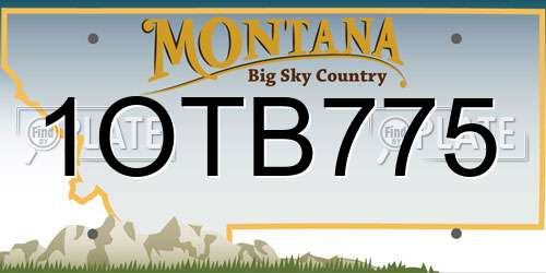 1OTB775 Montana License Plate