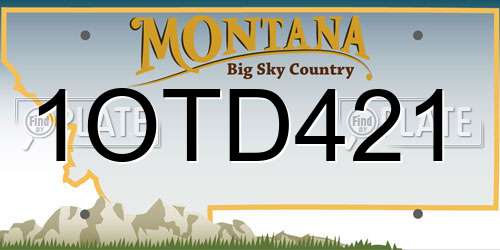1OTD421 Montana License Plate