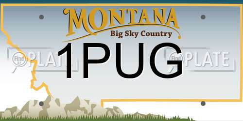 1PUG Montana License Plate