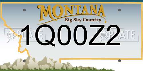 1Q00Z2 Montana License Plate