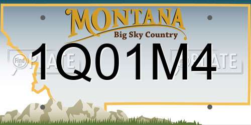 1Q01M4 Montana License Plate