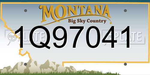 1Q97041 Montana License Plate