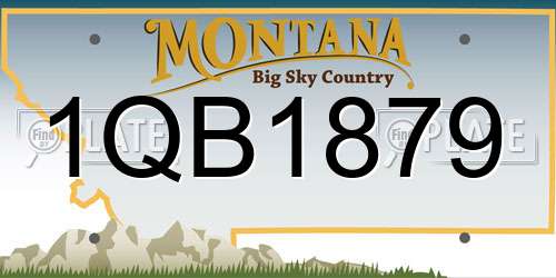 1QB1879 Montana License Plate