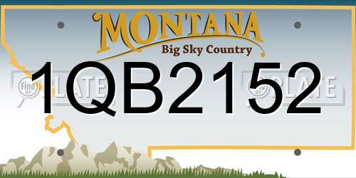 1QB2152 Montana License Plate