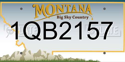 1QB2157 Montana License Plate