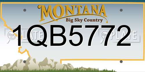 1QB5772 Montana License Plate