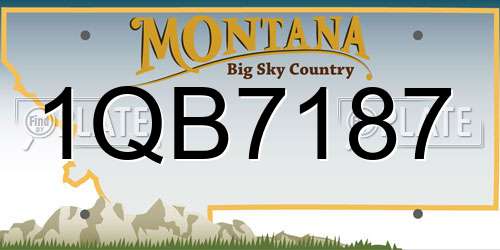 1QB7187 Montana License Plate