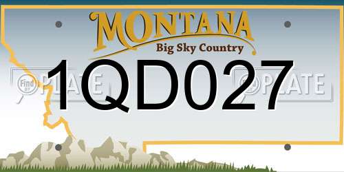 1QD027 Montana License Plate