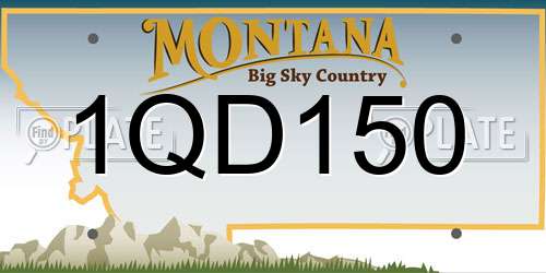 1QD150 Montana License Plate