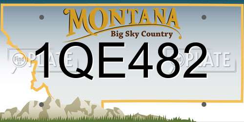 1QE482 Montana License Plate