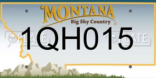 1QH015 Montana License Plate