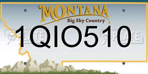 1QIO510 Montana License Plate