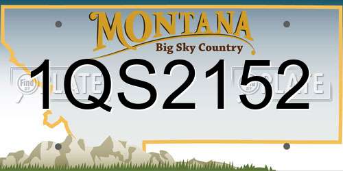 1QS2152 Montana License Plate