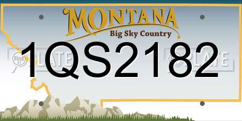 1QS2182 Montana License Plate