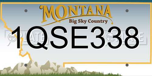 1QSE338 Montana License Plate