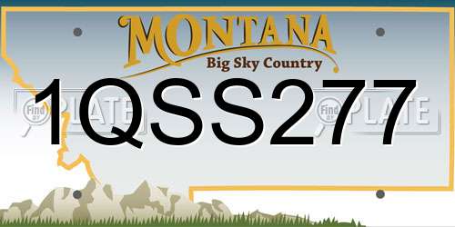 1QSS277 Montana License Plate