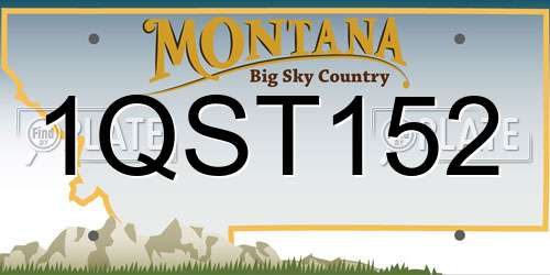 1QST152 Montana License Plate