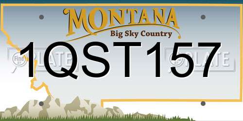 1QST157 Montana License Plate