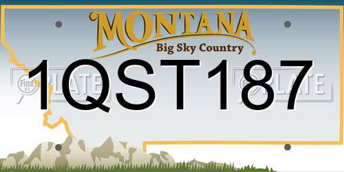 1QST187 Montana License Plate