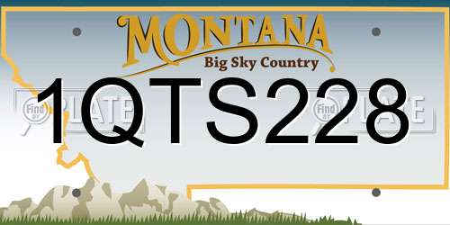 1QTS228 Montana License Plate