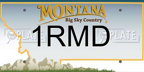 1RMD Montana License Plate