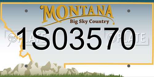 1S03570 Montana License Plate