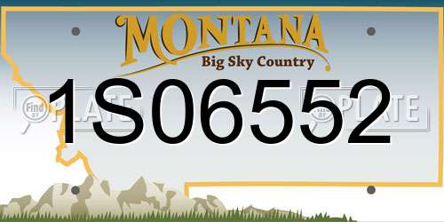 1S06552 Montana License Plate