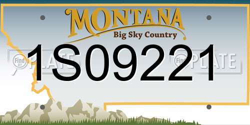 1S09221 Montana License Plate