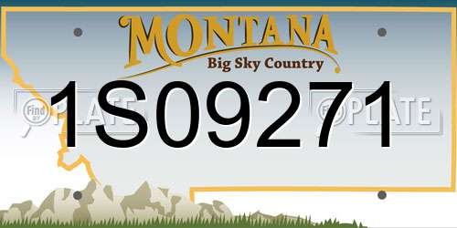 1S09271 Montana License Plate