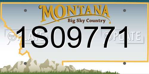 1S09771 Montana License Plate