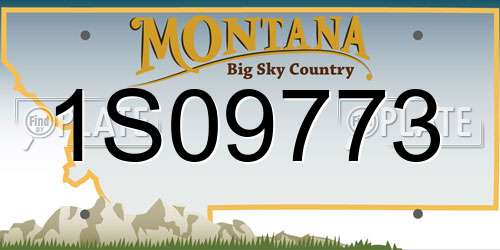 1S09773 Montana License Plate