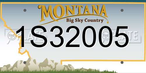 1S32005 Montana License Plate