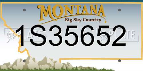 1S35652 Montana License Plate