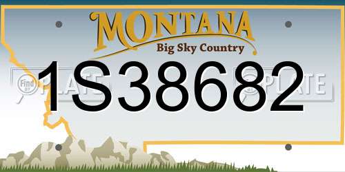 1S38682 Montana License Plate