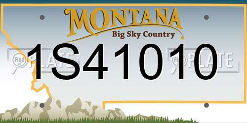 1S41010 Montana License Plate
