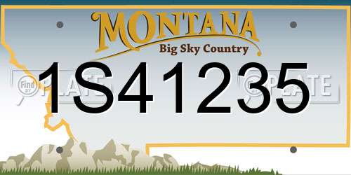 1S41235 Montana License Plate