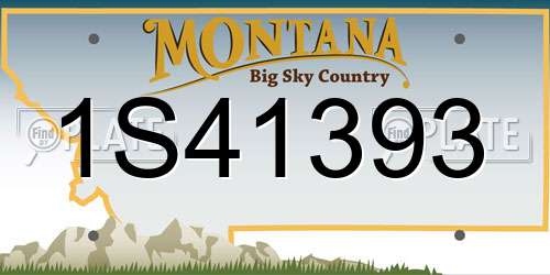 1S41393 Montana License Plate