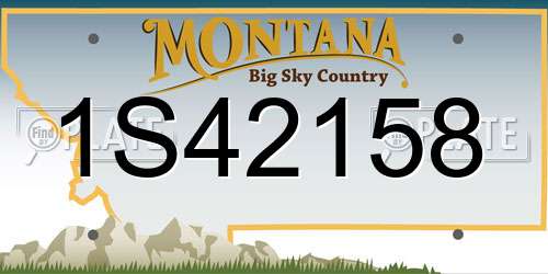 1S42158 Montana License Plate
