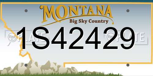 1S42429 Montana License Plate