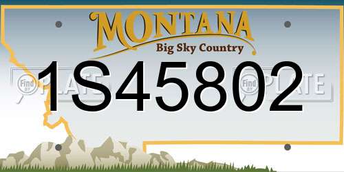 1S45802 Montana License Plate