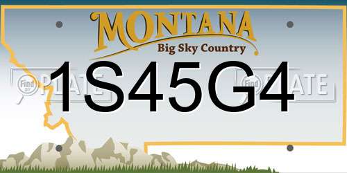 1S45G4 Montana License Plate