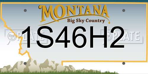 1S46H2 Montana License Plate